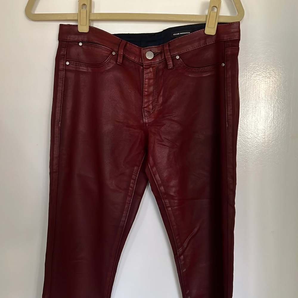Club Monaco Cool Red Coated Jeans